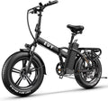20 Fat Tire Folding Electric Bicycle 750W Motor 48V 20Ah Battery Black W834496