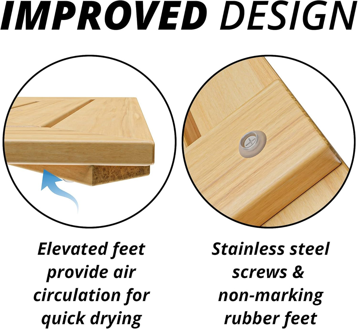Bamboo Bath Mat Pack of 2 V48164