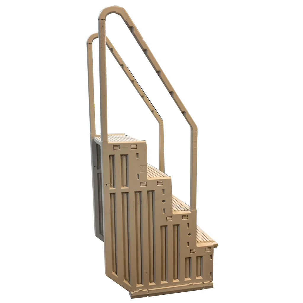 Above Ground Swimming Pool Ladder 4 Stair Step System Warm Gray L723940