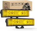 Amber LED Light Bar Pods 2PCS 6.5 Inch 60W Flood Spot Beam Combo Work Light F3280