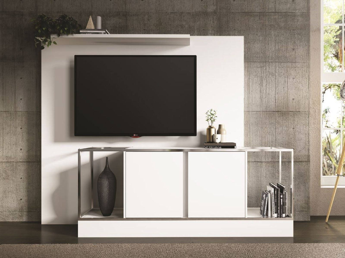White Tall Entertainment Center Z8640