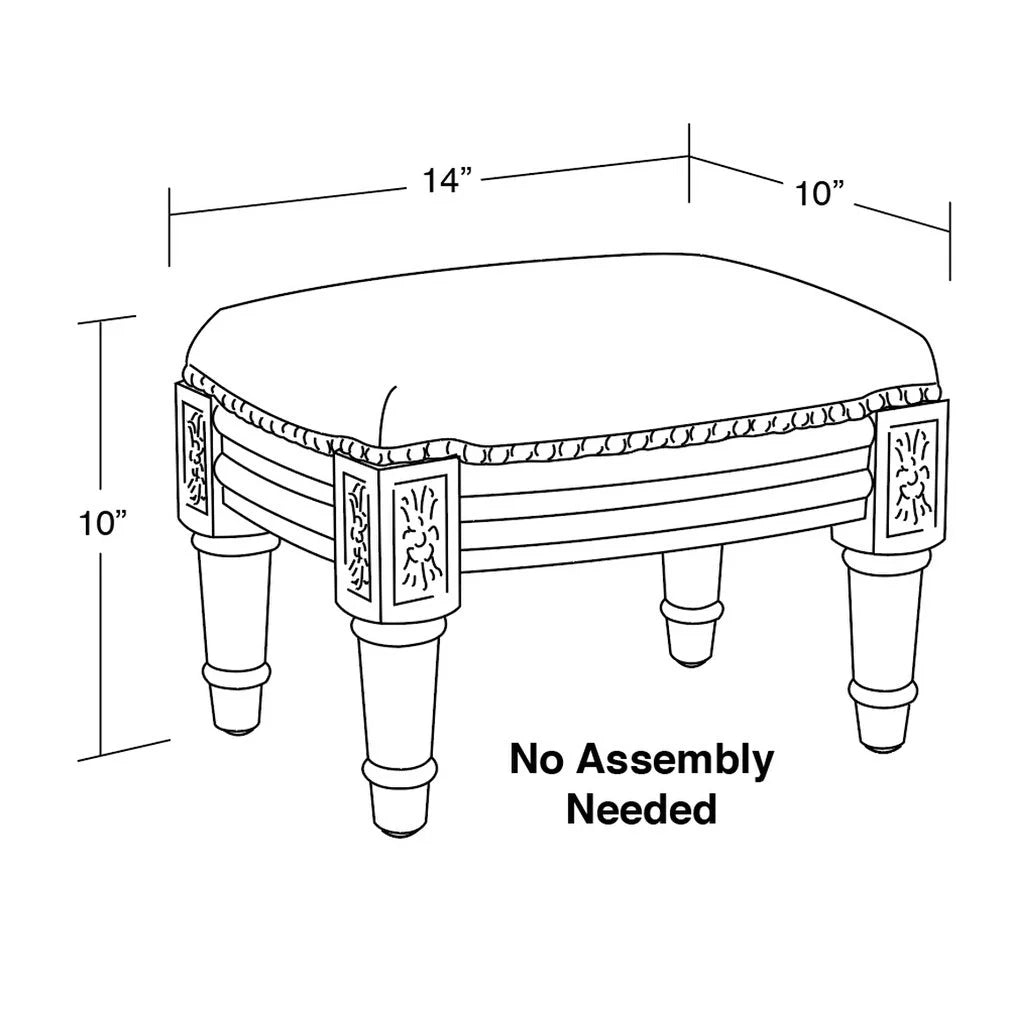 Tan Peony Footstool S372114