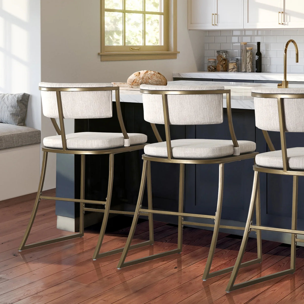 Metal Bar Stool with Back I91446