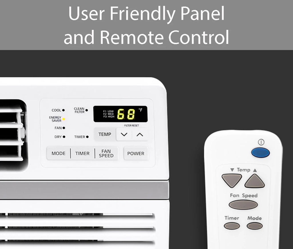 8,000 BTU Window-Mounted Air Conditioner with Remote Control I290434