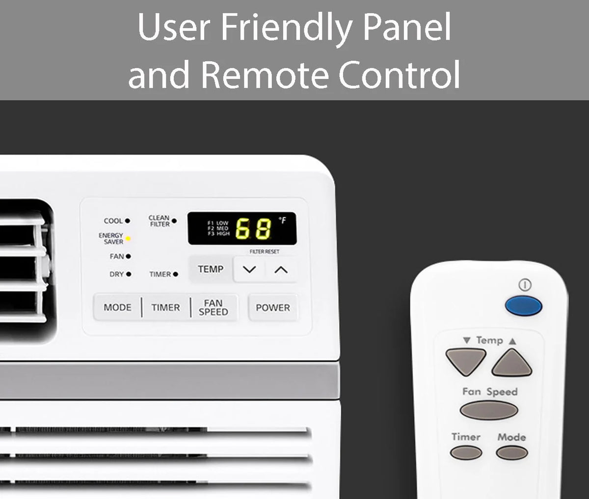 8,000 BTU Window-Mounted Air Conditioner with Remote Control I290434