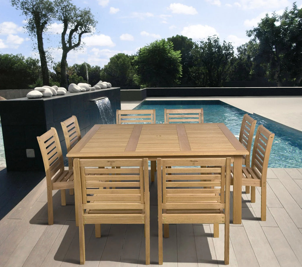9 Piece Wood Patio Dining Set O5808
