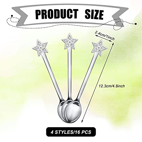 16 Pieces Stainless Steel Stirring Spoon O6948