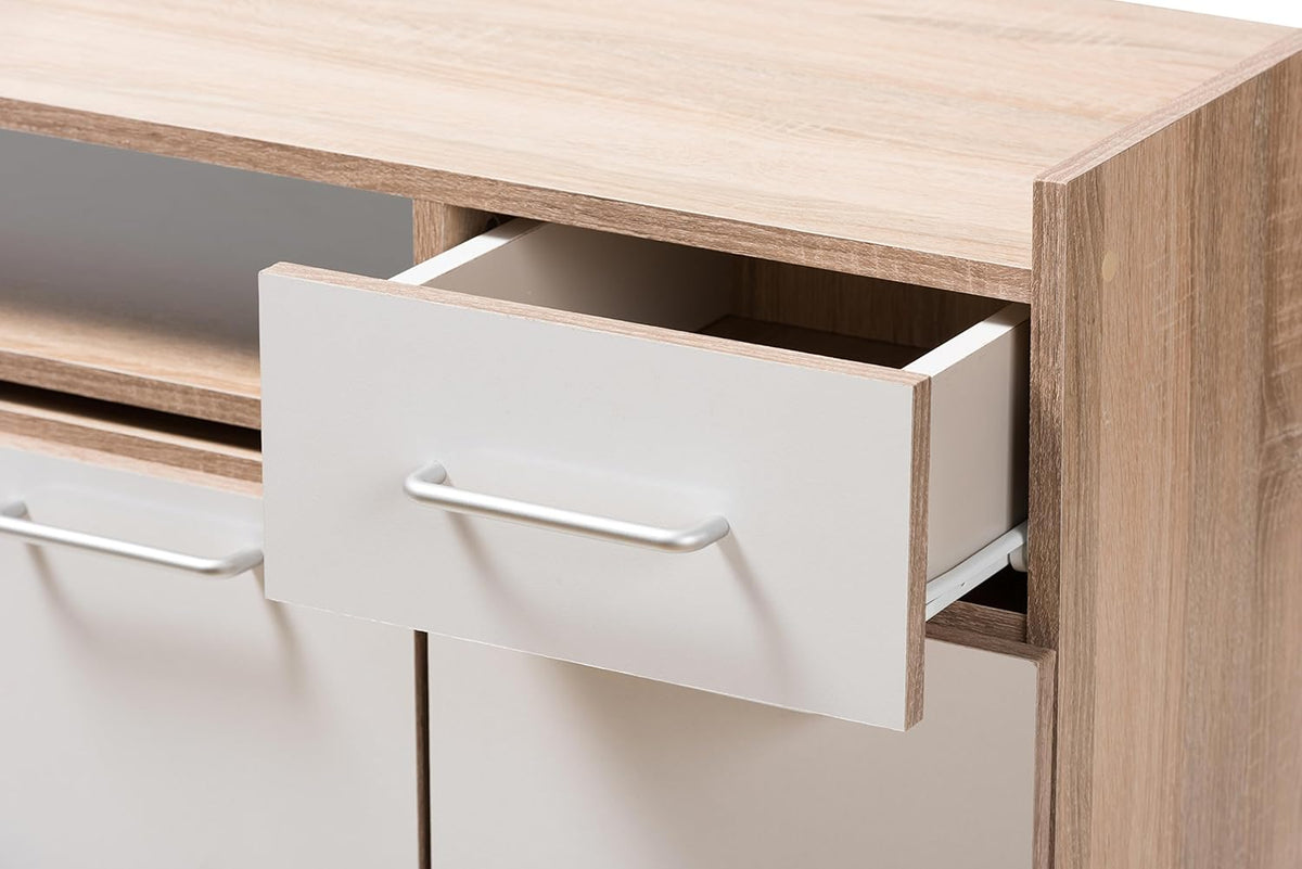 White/Oak Brown Kitchen Cabinet S671