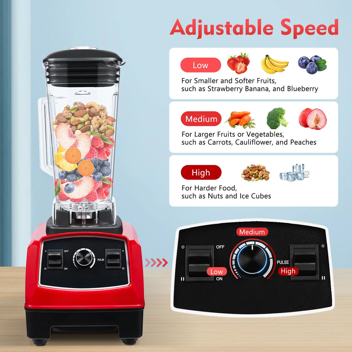 2L 2200W High Speed Blender A5142