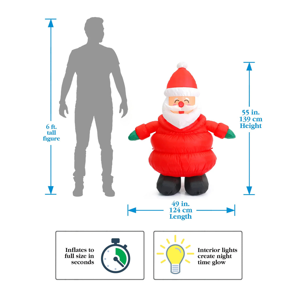 Lighted Christmas Inflatable Santa P44558