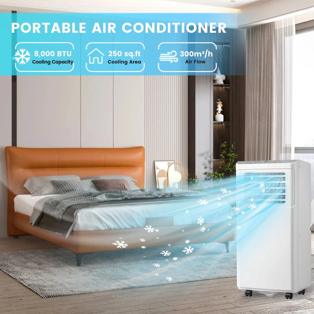 8000 BTU Portable Air Conditioner 3-in-1 H426971