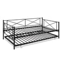 Twin Size Metal Daybed and Trundle H628916