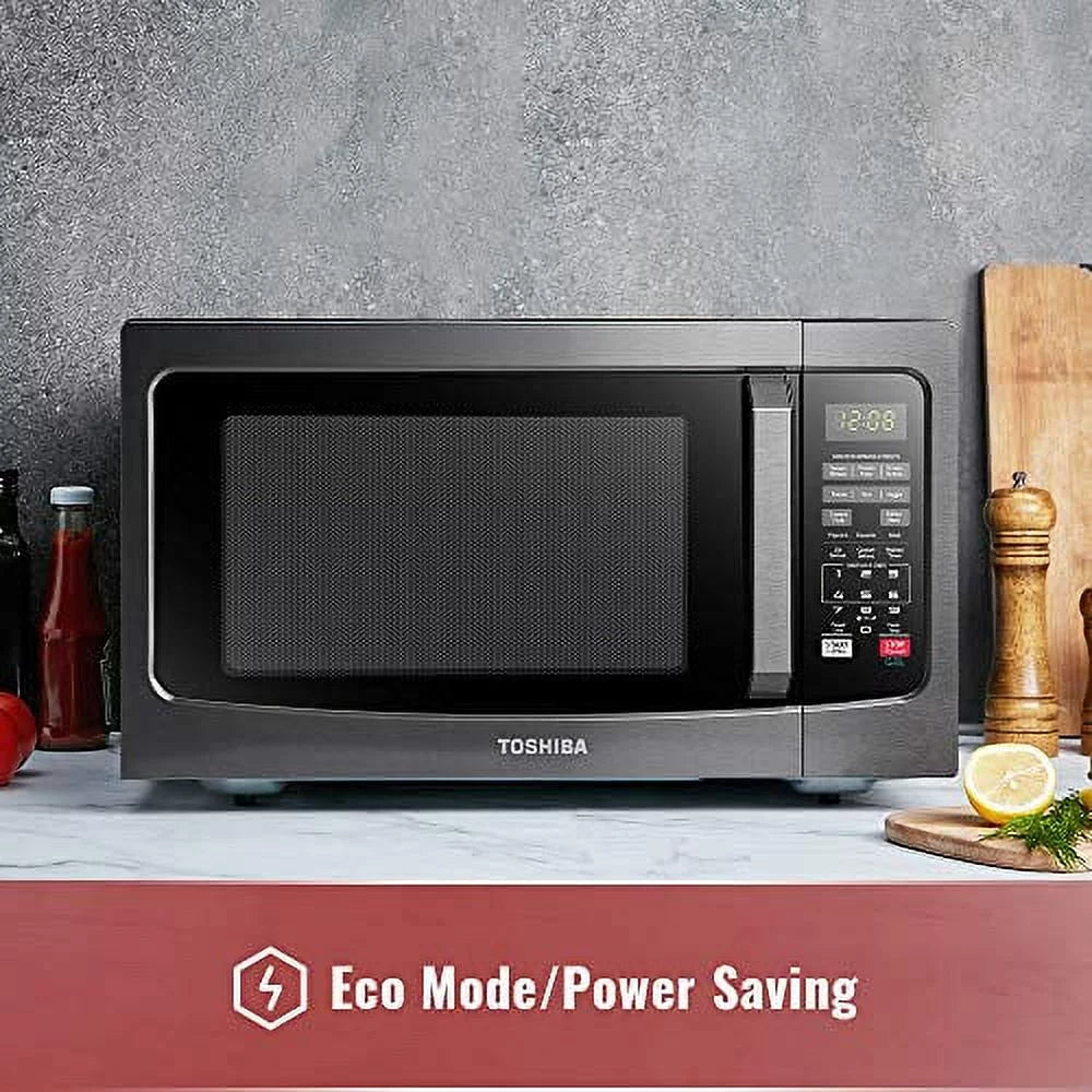 1.2 Cu.ft 1100W Black Stainless Steel Microwave Oven T4448