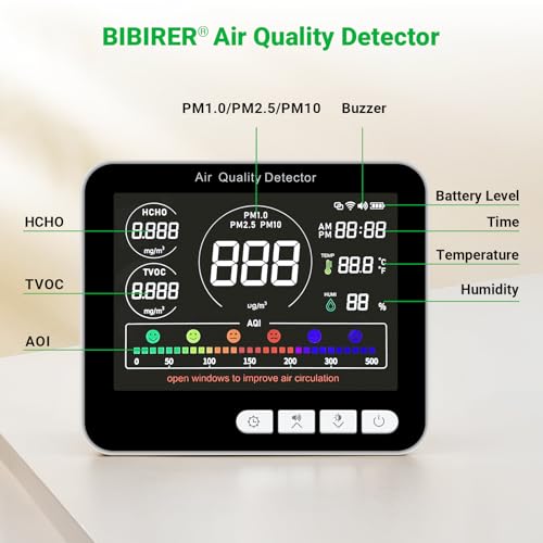 14 in 1 Air Quality Monitor with Beep Alarm T702