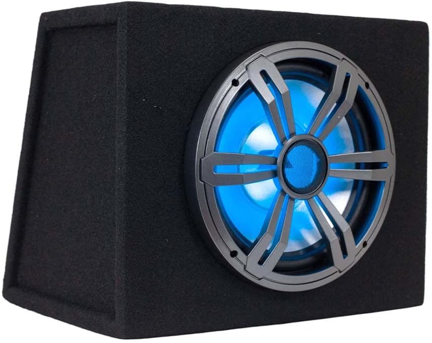 10 Inch 500 Watt Car Audio Subwoofer Enclosure with RGB Illumination E21540