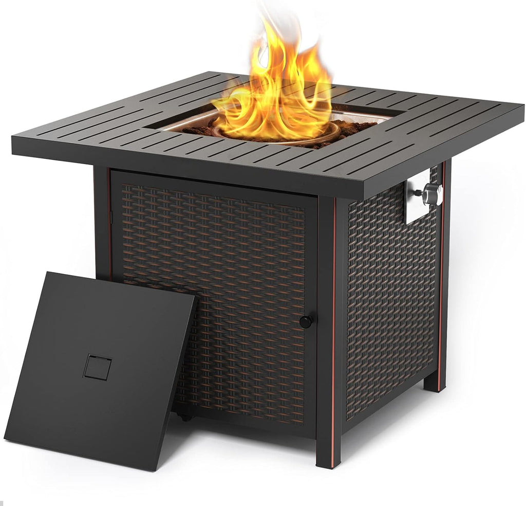Propane Fire Pit Table with Lid D409542