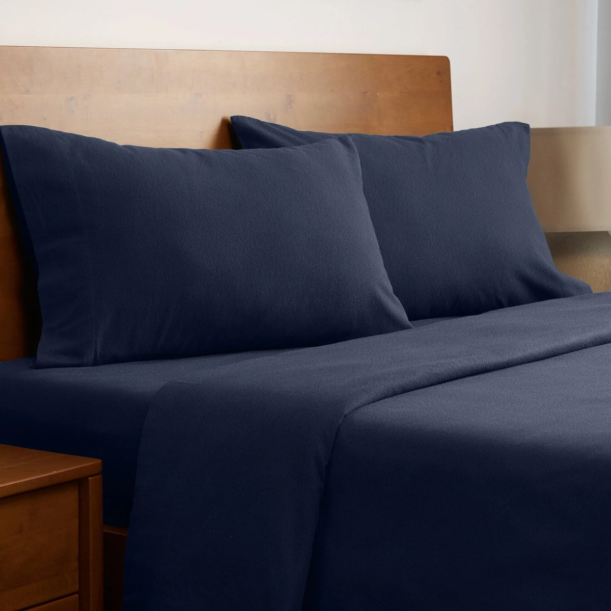 4 Piece Cotton Flannel Deep Pocket Queen Bed Sheet Set A436280