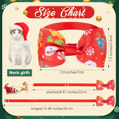 100 Pcs Christmas Dog Bandanas and Collar Bow Ties Set A2338